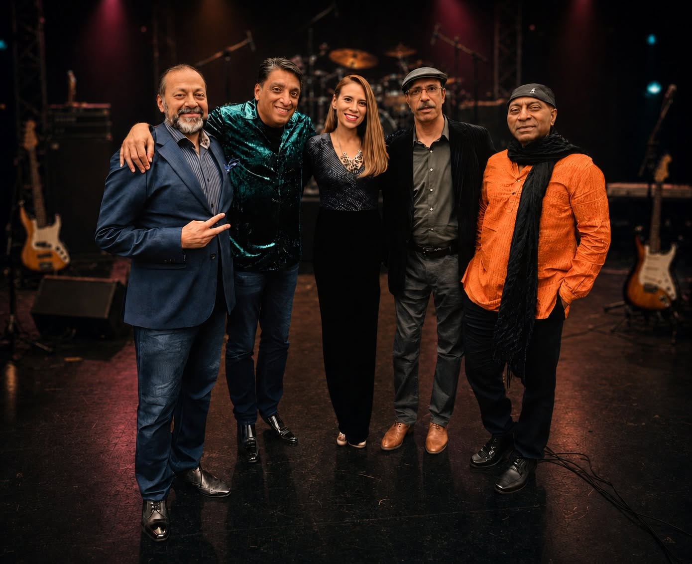 Zoe Viccaji with her band Sawaaz